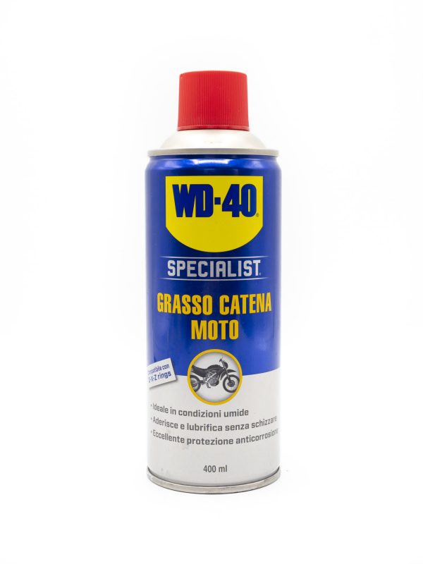 WD40 grasso catena moto